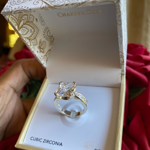 NWT Engagement Ring Cubic Zirconia - Picture 6 of 8